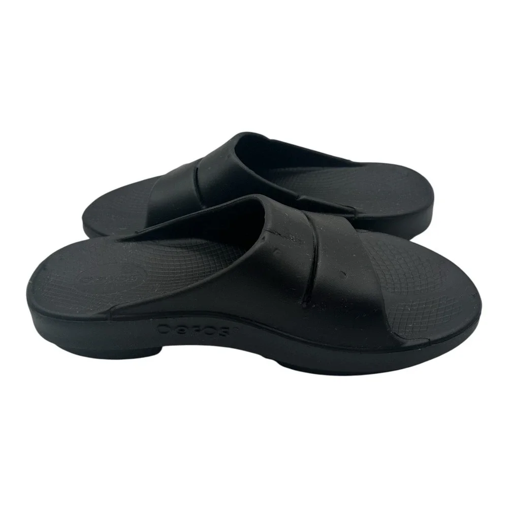 OOFOS Ooahh Slide Sandal‎ Men's Black Recovery Comfort EU 40 / M 7 W 9